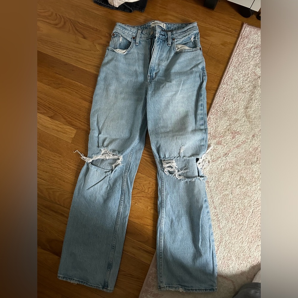 Abercrombie 90s straight high ultra high rise